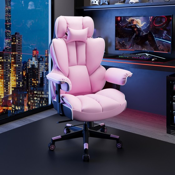 大号电竞椅家用舒适电脑椅真皮沙发椅网红直播椅子久坐办公老板椅